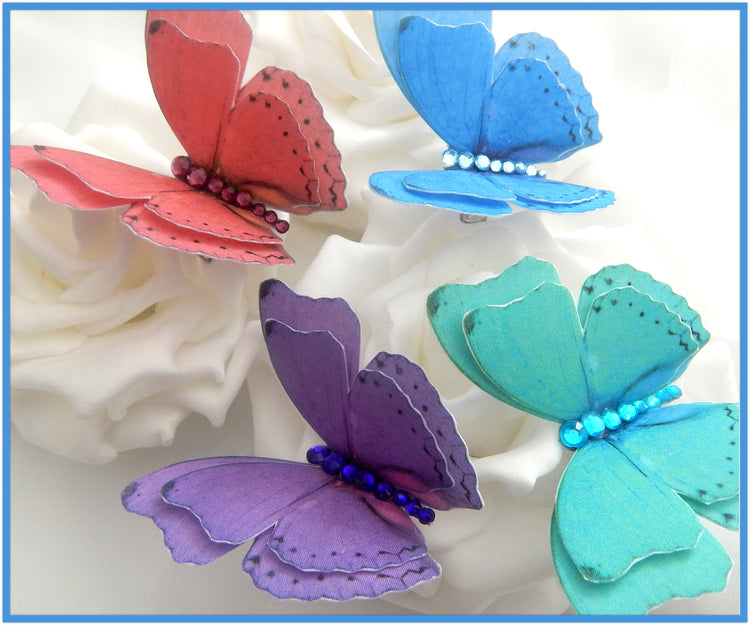 Butterflies, wedding party, prom, hair accessories ,handmade  butterflies in various colours