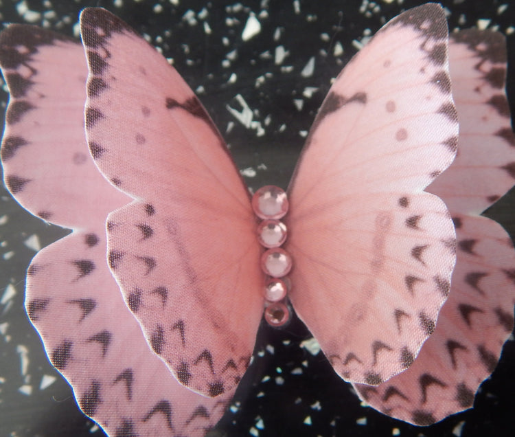 pink silk wedding butterfly