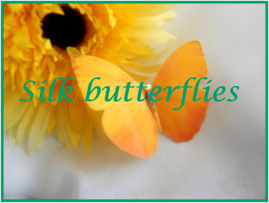 yellow natural silk butterfly