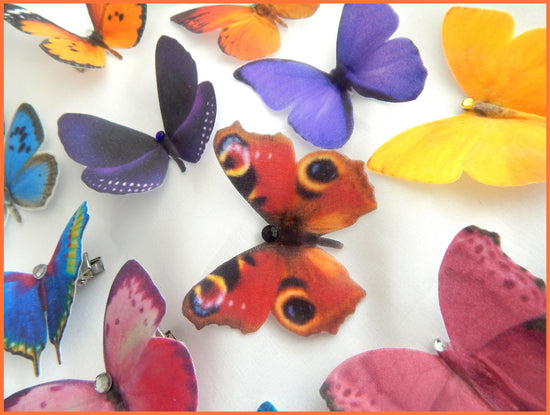 Silk natural butterflies