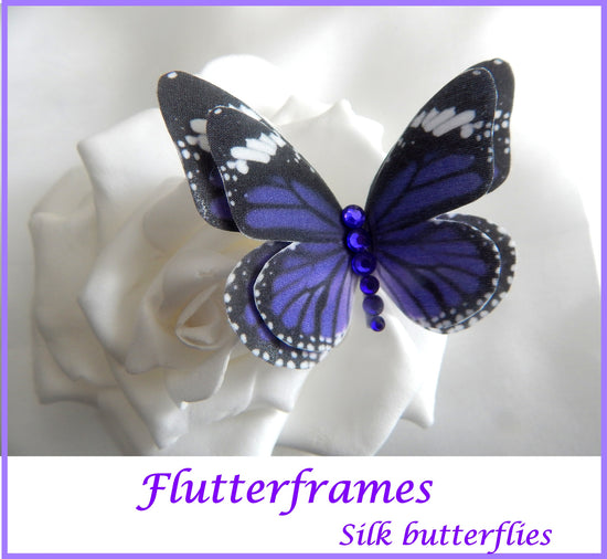 silk butterfly bridal hair accessory 