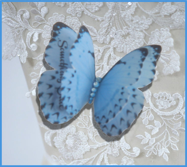 Something Blue, Bridal  Butterfly clips, hair accessory, wedding  butterflies