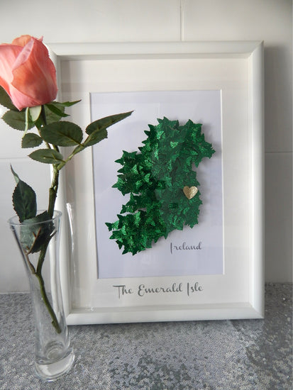 framed map of ireland 3d picture