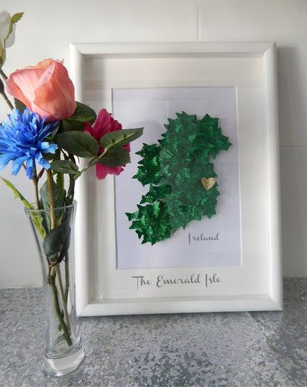 map of ireland 3d butterfly picture
