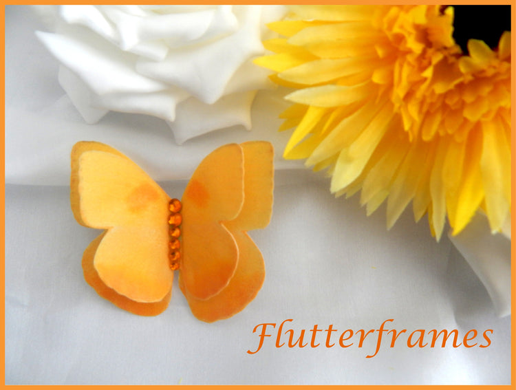 yellow butterfly silk hair accessory
